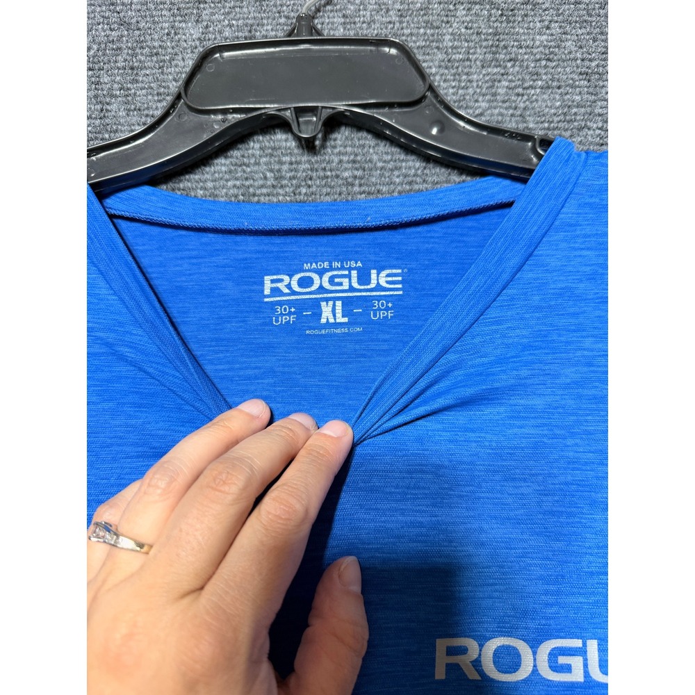 Rogue Long Sleeve Shirt Men XL Blue Excellent Don't Weaken UPF 30+ Graphic - Picture 2 of 9